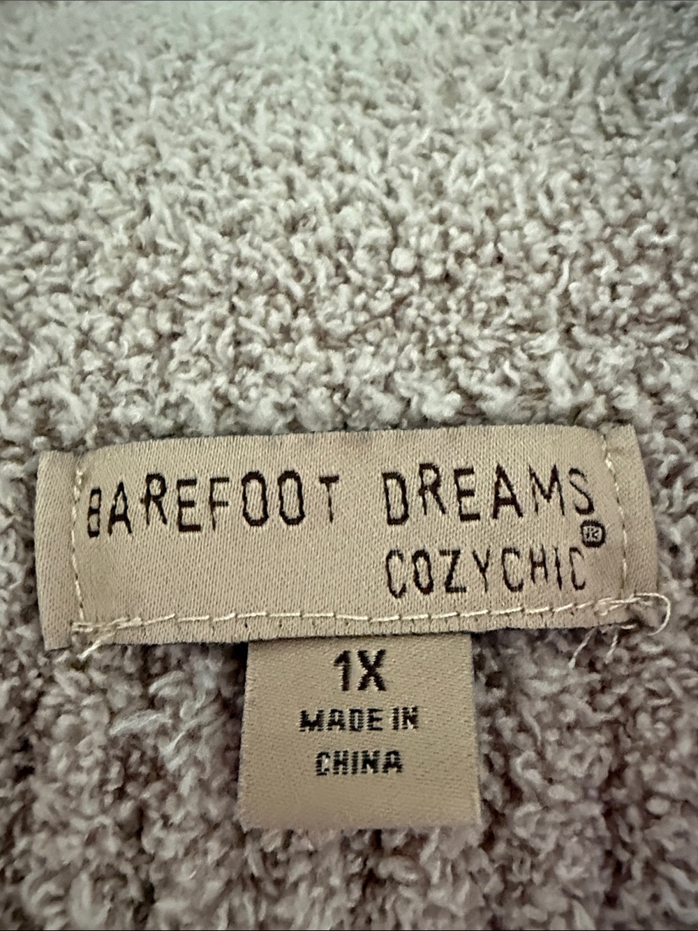 Barefoot Dreams Cozy Button-Placket Collared Sweater in Light Taupe - Picture 2 of 3